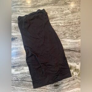 Plain Black Strapless Dress